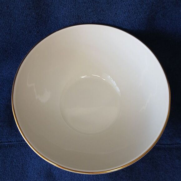 Lenox Holiday Serving Mixing Bowl 7" 847113 Rare Size 24k Gold Rim - Picture 3 of 5